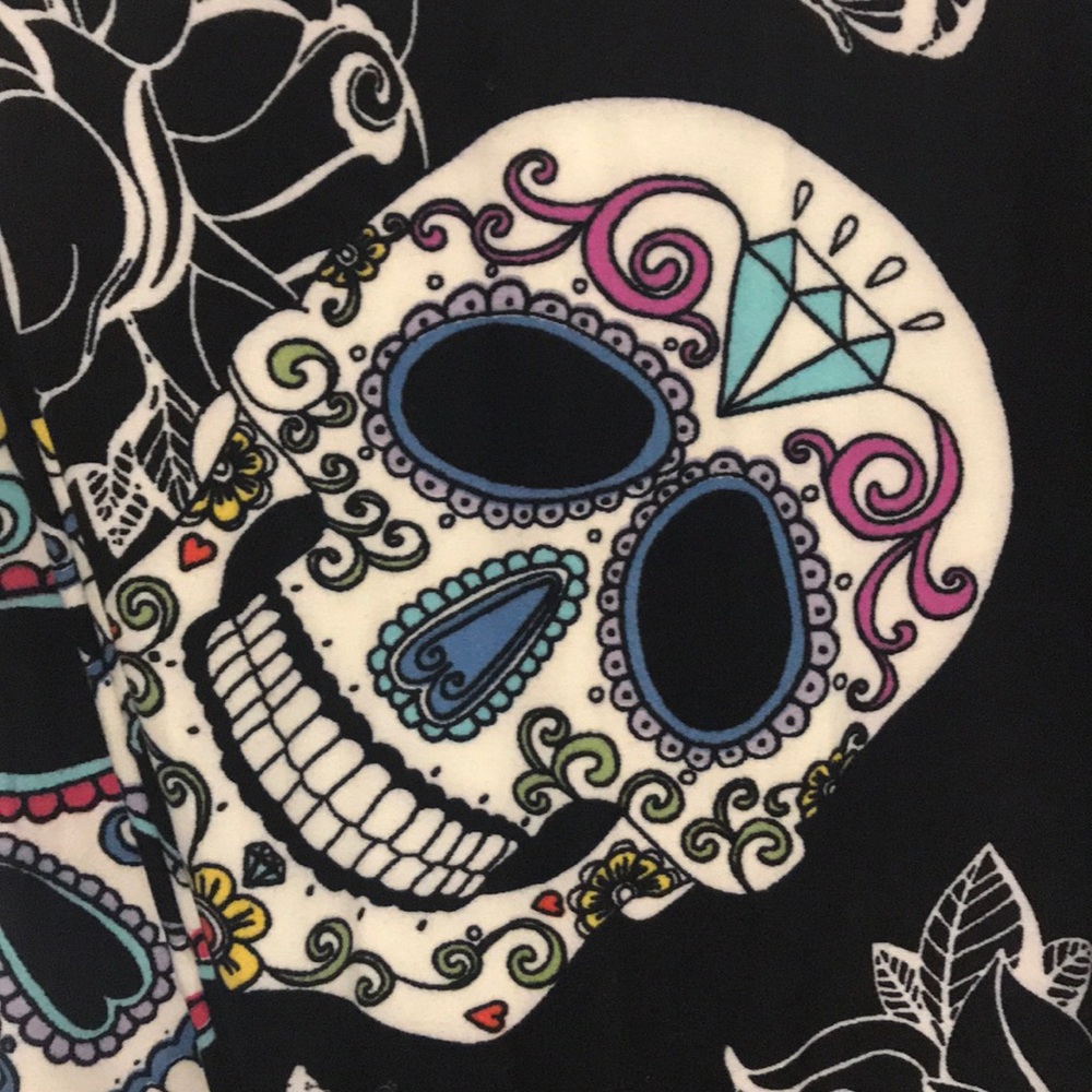Black skull leggings OS ONE SIZE